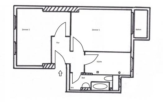 – Nähe U7-Blaschkoallee/ mod. Altbauwohnung mit Wannenbad und Balkon –